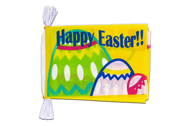 Happy Easter Fahnenkette 15 x 22 cm, 3 m