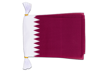 Fahnenkette Katar - 15 x 22 cm, 3 m