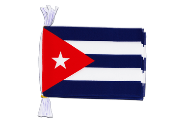 Fahnenkette Kuba - 15 x 22 cm, 3 m