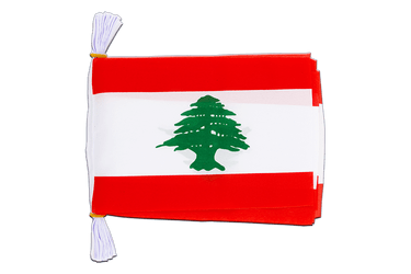 Fahnenkette Libanon - 15 x 22 cm, 3 m