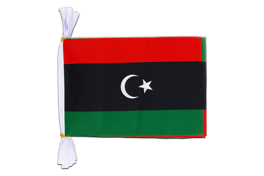 Kingdom of Libya 1951-1969 Opposition Flag Anti-Gaddafi Forces Flag Bunting 6x9", 3 m