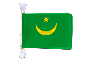 Flag Bunting Mauritania - 6x9", 3 m