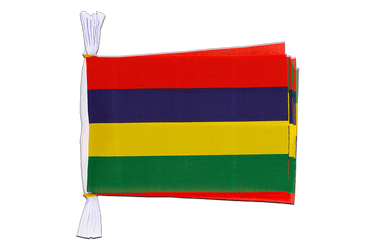 Flag Bunting Mauritius - 6x9", 3 m