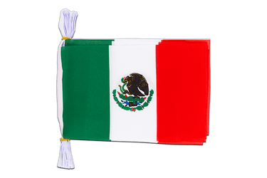 Fahnenkette Mexiko - 15 x 22 cm, 3 m
