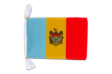Moldawien Fahnenkette 15 x 22 cm, 3 m