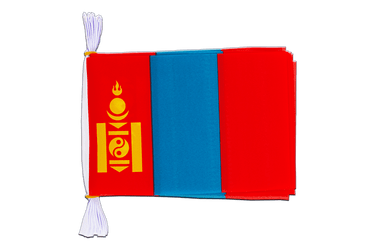 Flag Bunting Mongolia - 6x9", 3 m