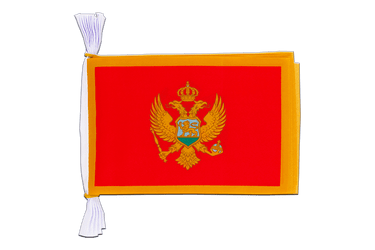 Montenegro Flag Bunting 6x9", 3 m