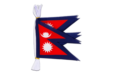 Nepal Flag Bunting 6x9", 3 m