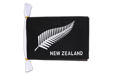New Zealand feather all blacks Flag Bunting 6x9", 3 m