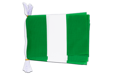 Nigeria Mini Guirlande fanion 15 x 22 cm, 3 m
