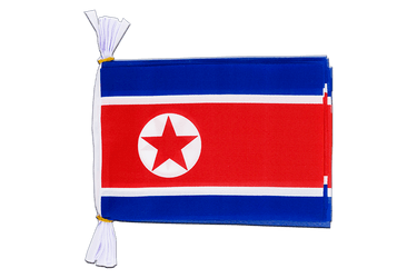 Flag Bunting North corea - 6x9", 3 m