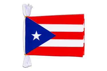 Fahnenkette Puerto Rico - 15 x 22 cm, 3 m