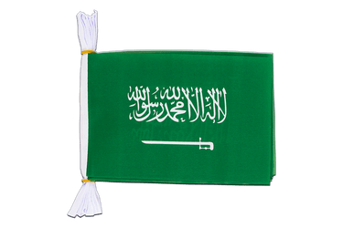 Fahnenkette Saudi Arabien - 15 x 22 cm, 3 m