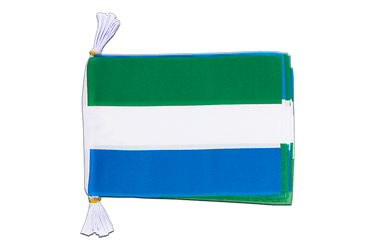 Sierra Leone Flag Bunting 6x9", 3 m