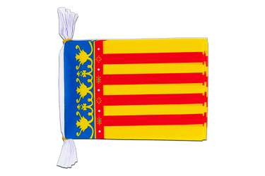Spain Valencia Flag Bunting 6x9", 3 m