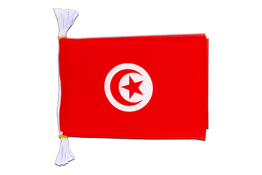 Fahnenkette Tunesien - 15 x 22 cm, 3 m