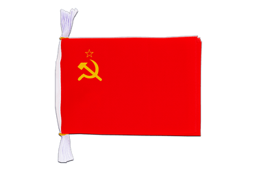 UDSSR Sowjetunion Fahnenkette 15 x 22 cm, 3 m