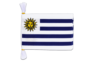 Flag Bunting Uruguay - 6x9", 3 m