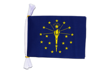 USA Indiana Flag Bunting 6x9", 3 m
