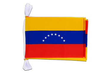 Venezuela 8 Sterne Fahnenkette 15 x 22 cm, 3 m