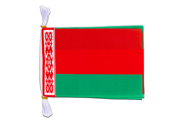 Fahnenkette Weißrussland - 15 x 22 cm, 3 m