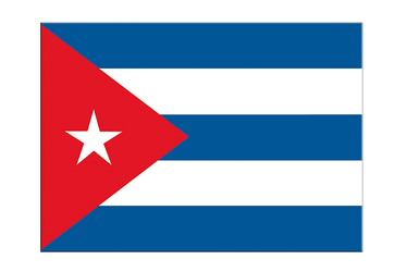 Autocollant drapeau Cuba - 7 x 10 cm, 5 pcs