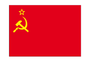 Autocollant drapeau URSS - 7 x 10 cm, 5 pcs