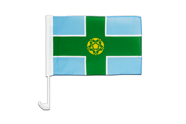 Derbyshire Car Flag 12x16"