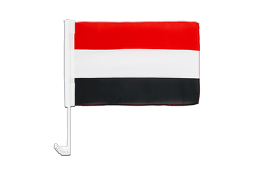 Fanion Drapeau Yémen Miniature - 15x10 Cm, Polyester, Imprimé Recto Verso, Décoration Voiture Ou Intérieur