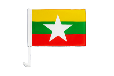 Myanmar new Car Flag 12x16"