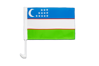 Uzbekistan Car Flag 12x16"