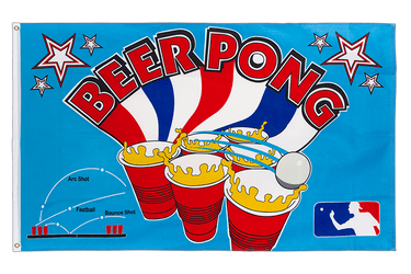 Beer Pong - Drapeau 90 x 150 cm