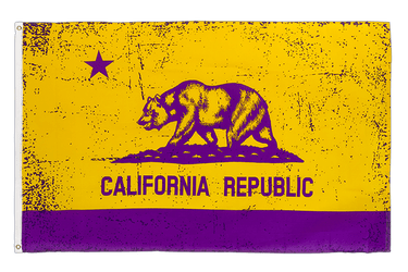 USA Kalifornien Lila-Gold - Flagge 90 x 150 cm