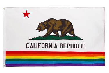 Regenbogen Kalifornien Flagge 90 x 150 cm