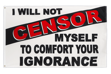 Censor white - 3x5 ft Flag