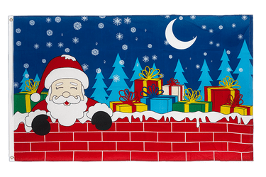 Weihnachtsmann Heiligabend Flagge 90 x 150 cm