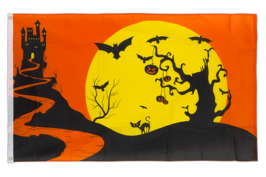 Nuit d'Halloween - Drapeau 90 x 150 cm