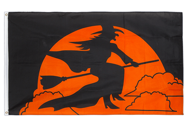 Halloween Hexe orange - Flagge 90 x 150 cm