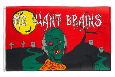 Halloween Zombie - Flagge 90 x 150 cm