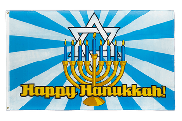 Happy Hanukkah - Flagge 90 x 150 cm