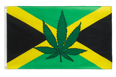 Jamaique Marijuana Drapeau 90 x 150 cm