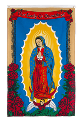 Vierge de Guadalupe - Drapeau 90 x 150 cm