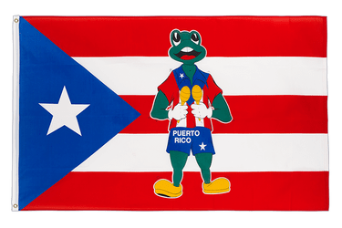 Puerto Rico Frosch - Flagge 90 x 150 cm