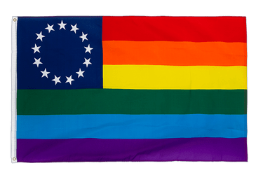 Regenbogen Betsy Ross 1776-1795 - Flagge 90 x 150 cm