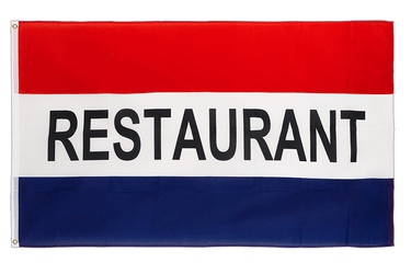 Restaurant - Flagge 90 x 150 cm