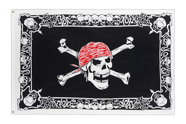 Piratenflaggen-Set – 2 Stück, 90 X 150 Cm, Jolly Roger & Kreuzmesser, Für Halloween & Dekoration