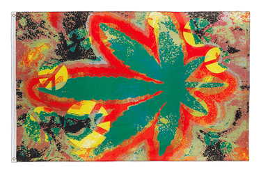 Marijuana Peace Flagge 90 x 150 cm