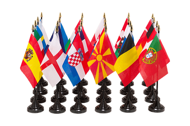 Euro Foot 2021 - Kit 24 drapeaux de table 10 x 15 cm