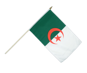Drapeau Algérie sur hampe - 30 x 45 cm
