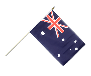 Hand Waving Flag Australia - 12x18"